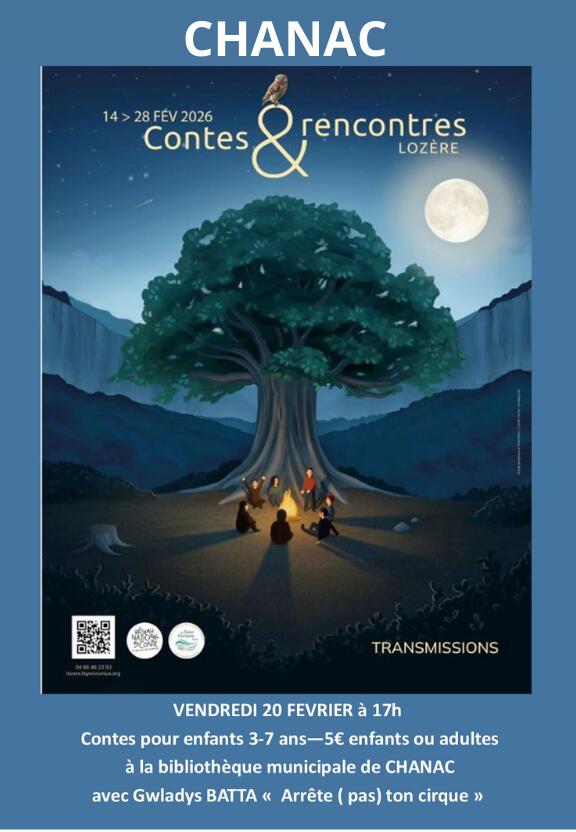 ANIM CONTES ET RENCONTRES 2026 - C&C CHANAC 2026