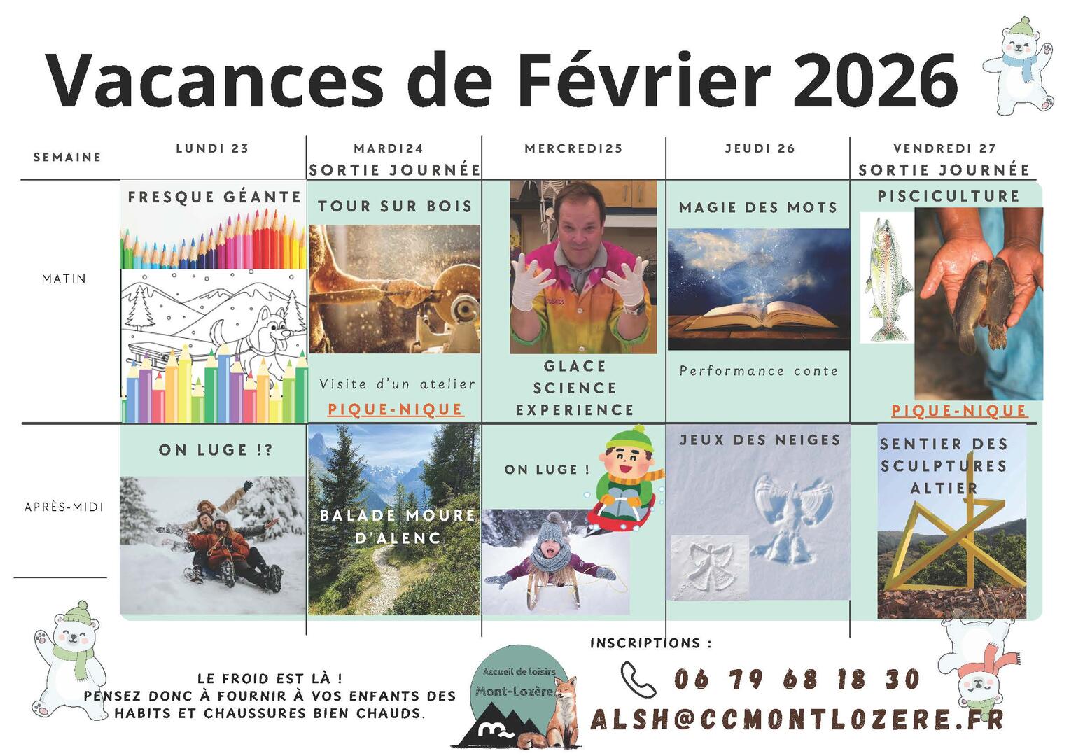 Prog vac février 2026 sem1