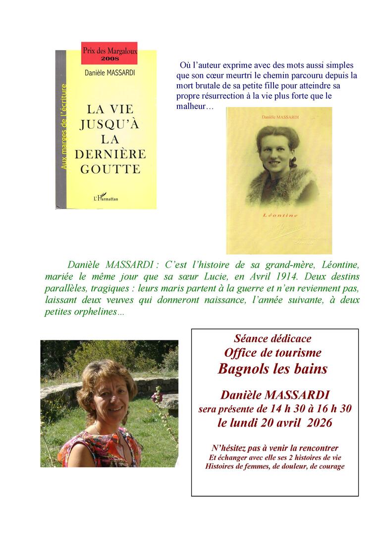 SEANCE DEDICACE OT BAGNOLS LES BAINS