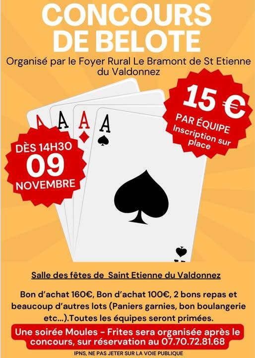 novembre - 9 -concours de belote