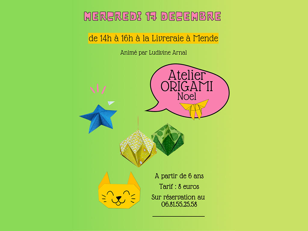 Affiche Annonce Evènement Créatif Enfants Ateliers Origami Coloré Formes Illustration Photo Ludique  - 2