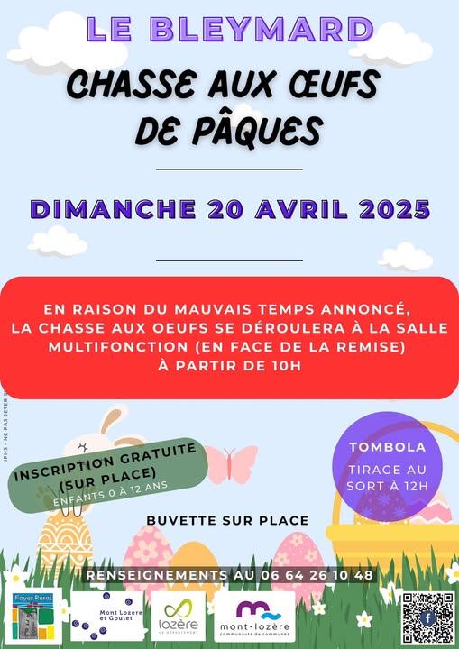 chasse aux oeufs changement