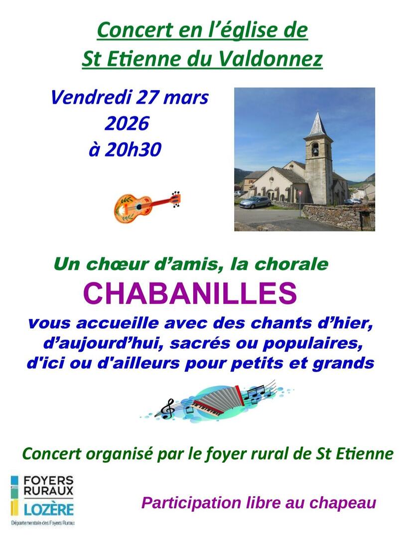 concert St Etienne du Valdonnez