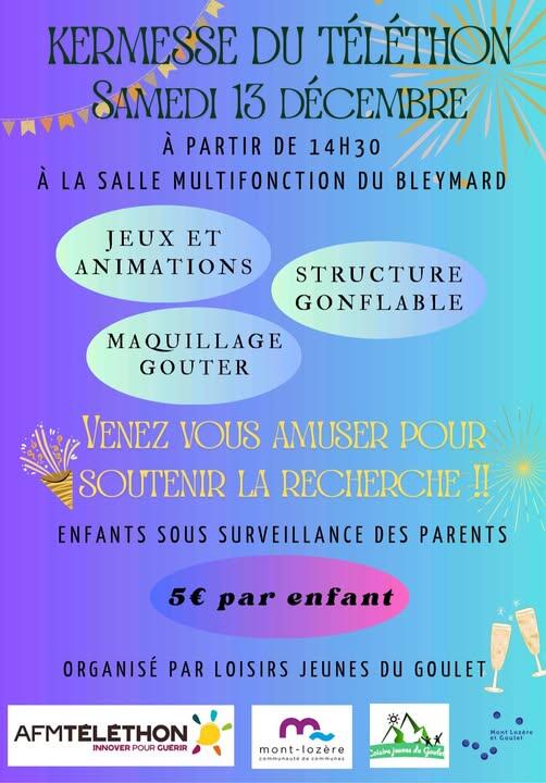 decembre - 13 - kermesse Le Bleymard