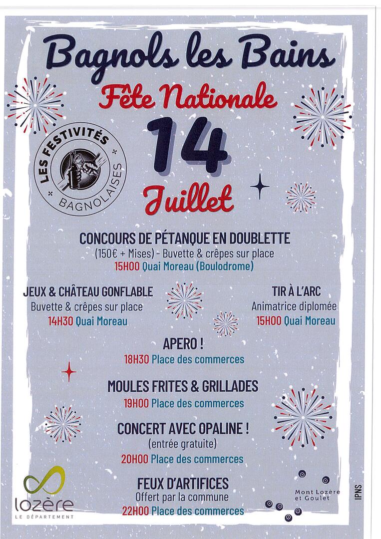 juillet - 14 - Bagnols les Bains
