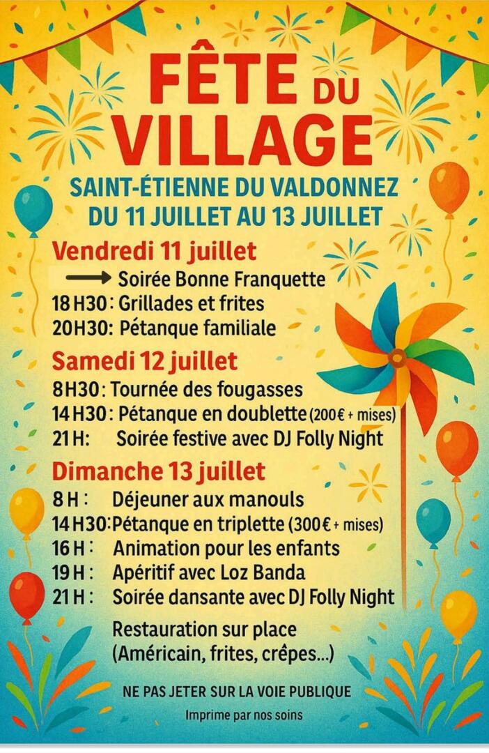 juillet - fete de st etienne du valdonnez