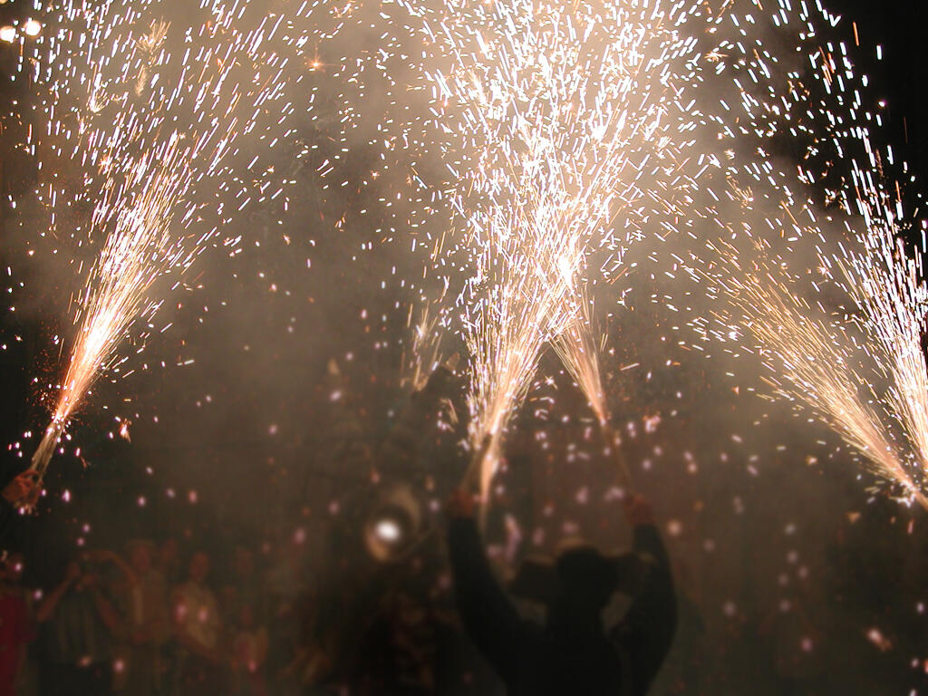 pyrotechnie, fete, mende, feu d'artifice, artifice