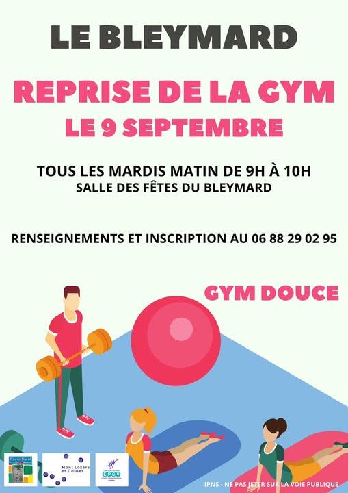 septembre - cours de gym le bleymard