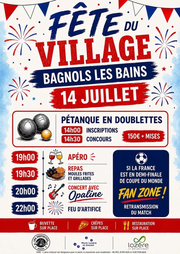 14 juillet Bagnols les Bains