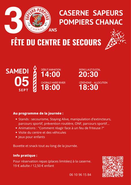 30eme aniversaire centre de secours de chanac