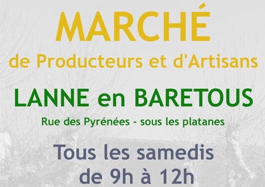 Le marché de Lanne en Barétous a lieu le samedi matin en juillet et août