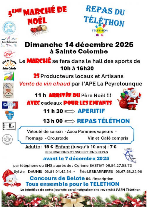 Marché de Noel et Téléthon 2025