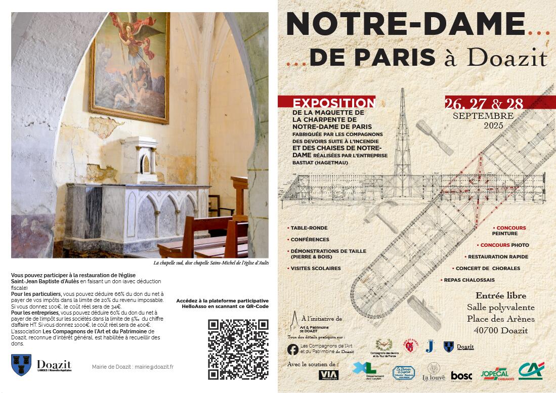 Notre dame de Paris à Doazit 26.28 septembre