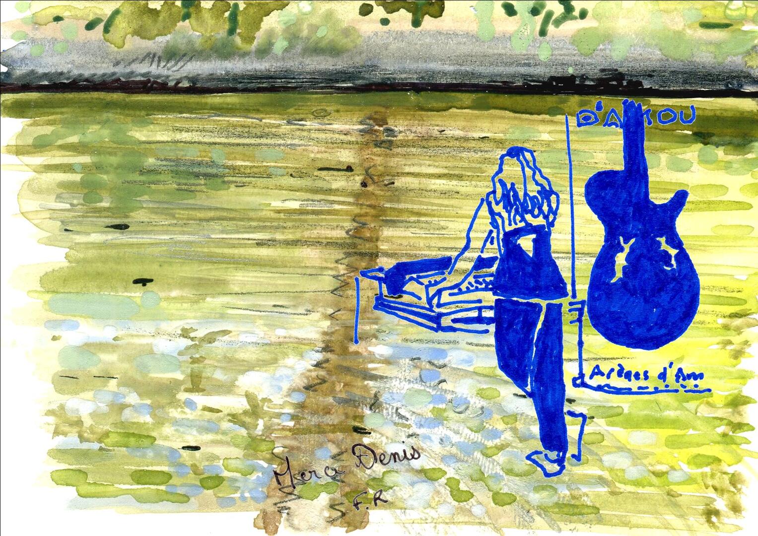 Festival Chansons et mots d' Amou reflets sur le Luy de Béarn