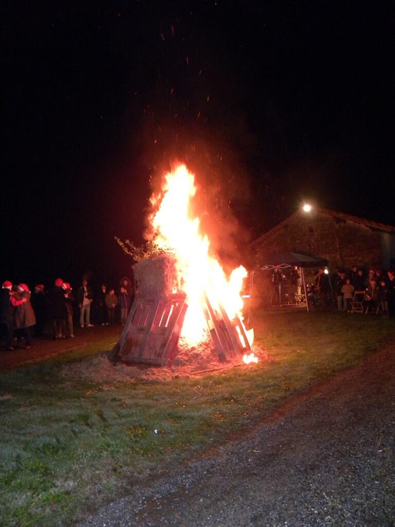 Feu d'hiver à Lagastet