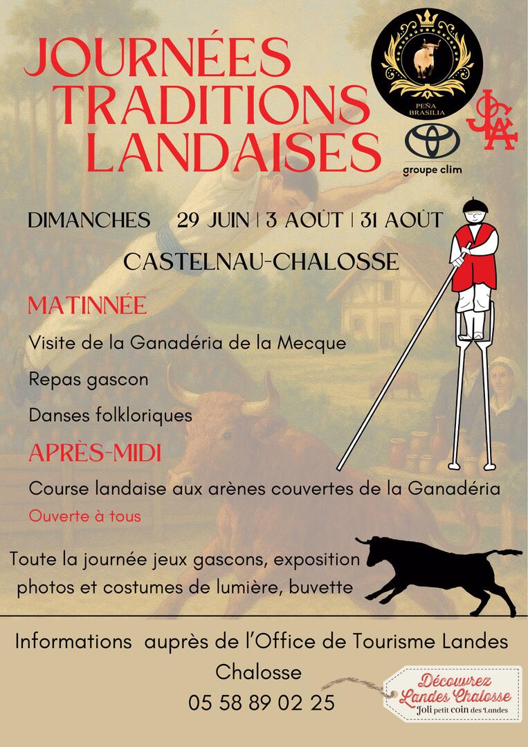 Affiche journées Tradition landaise OT Landes Chalosse
