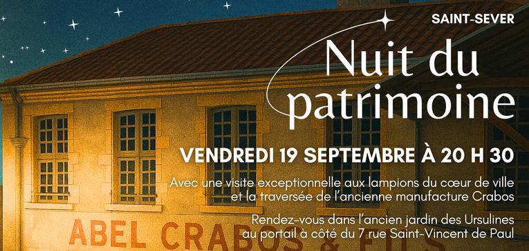 Profitez d’une visite exceptionnelle de l’ancienne manufacture Crabos Vendredi 19 septembre à 19 h - 2