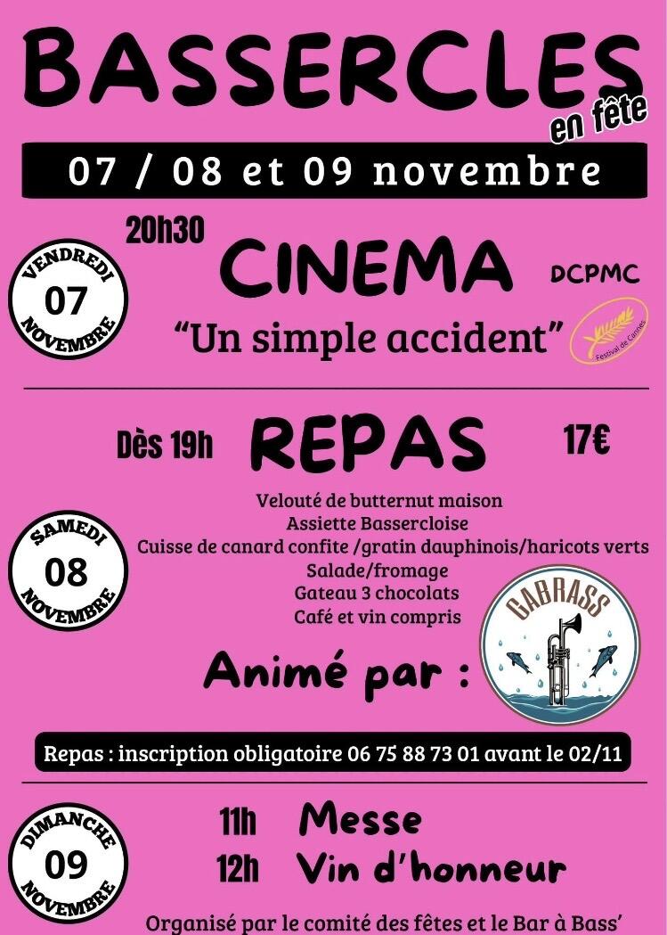 Programme Fêtes Bassercles 2025