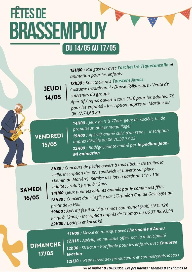Programme Fêtes Brassempouy 2026