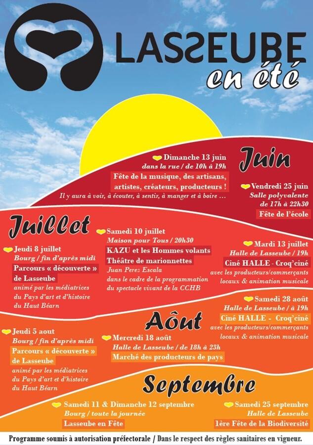 Programme lasseube en été