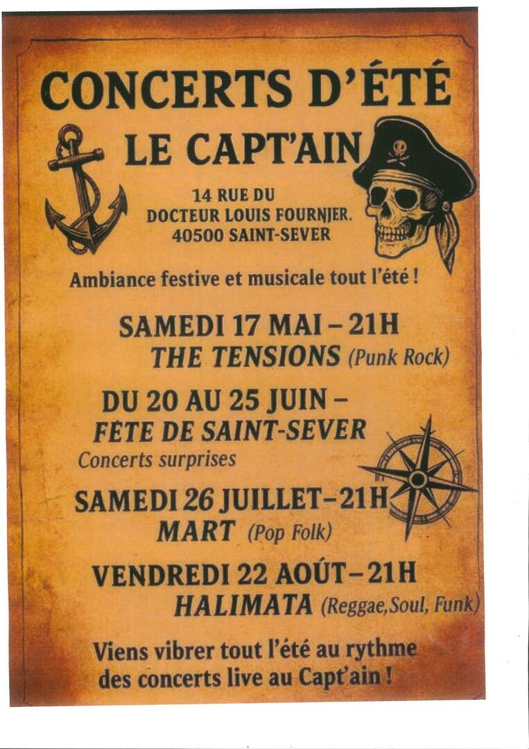 affiche concert Juillet et aout