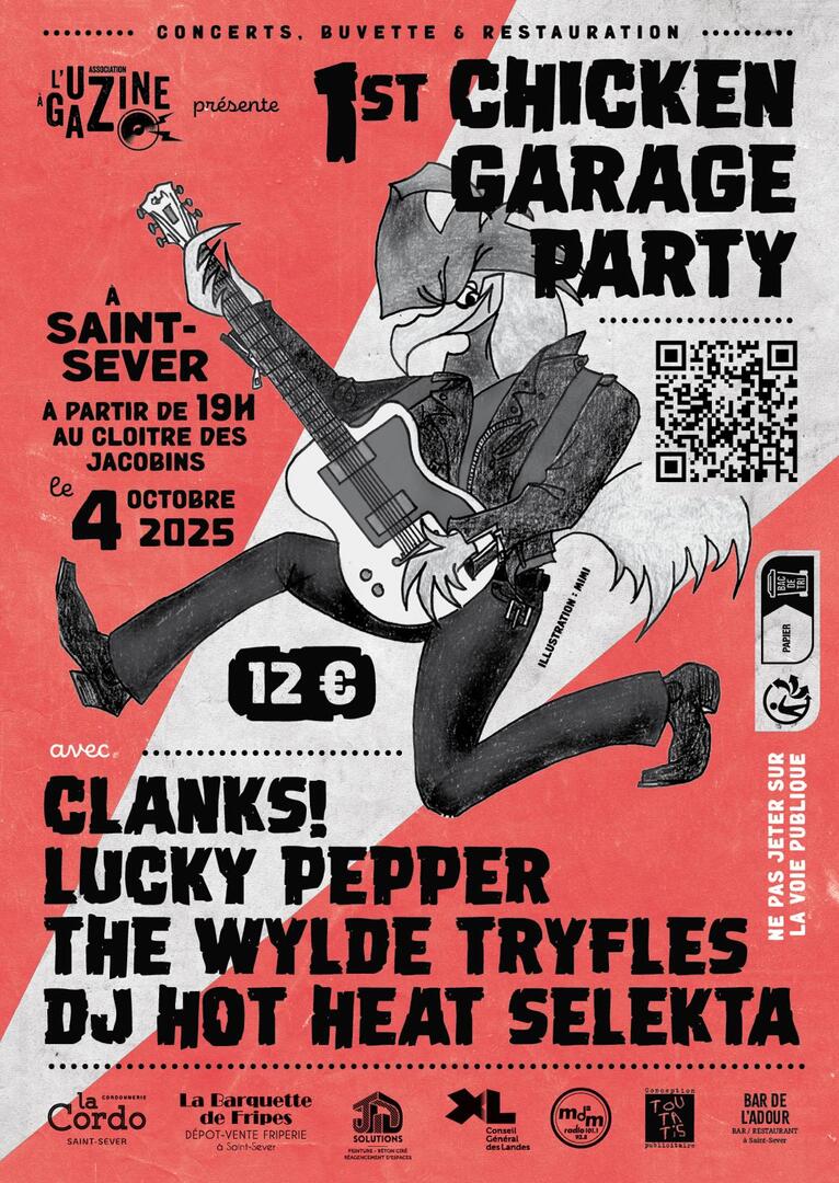 affiche Chicken garage party