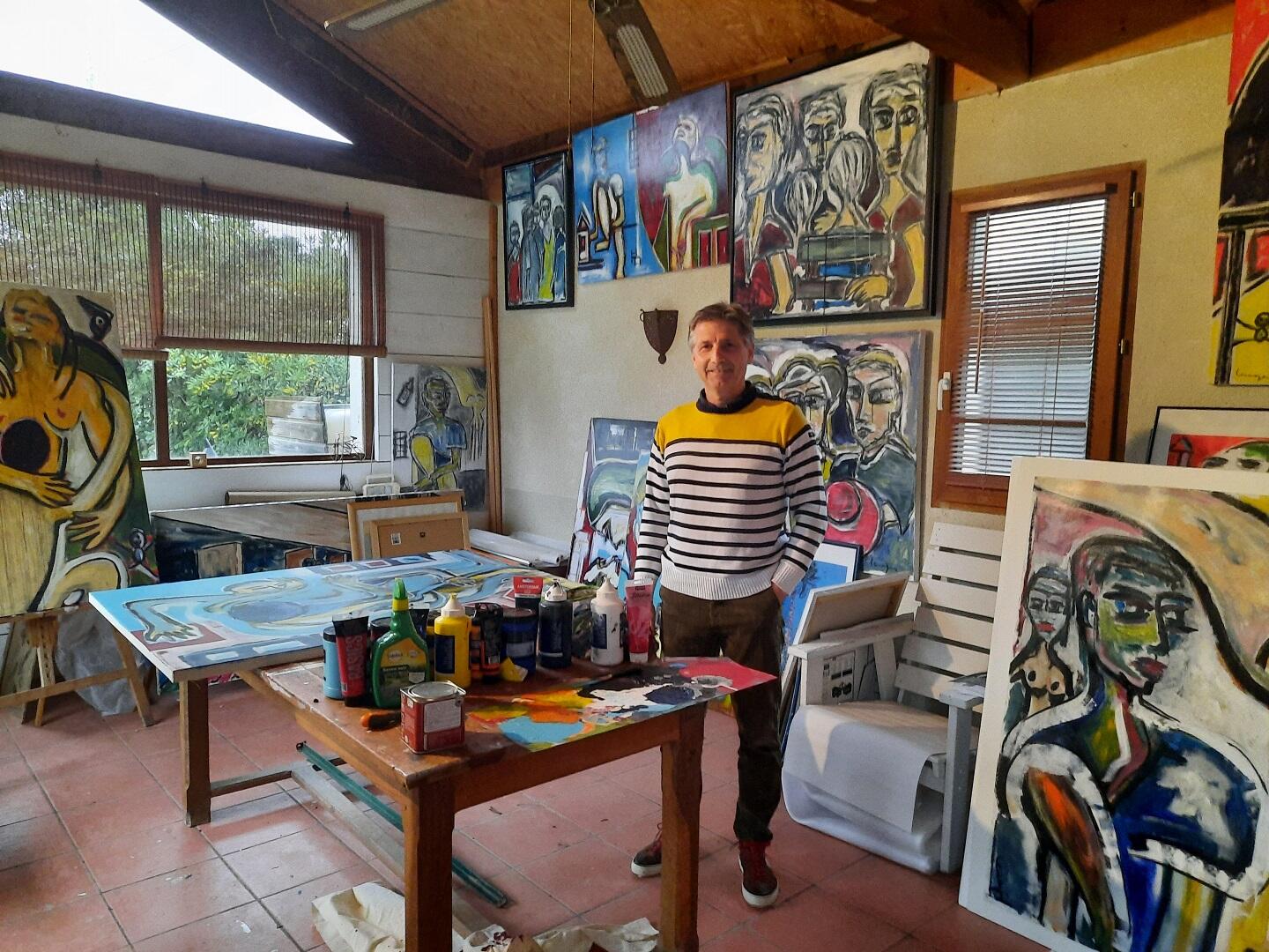 stephane lemarquis dans son atelier