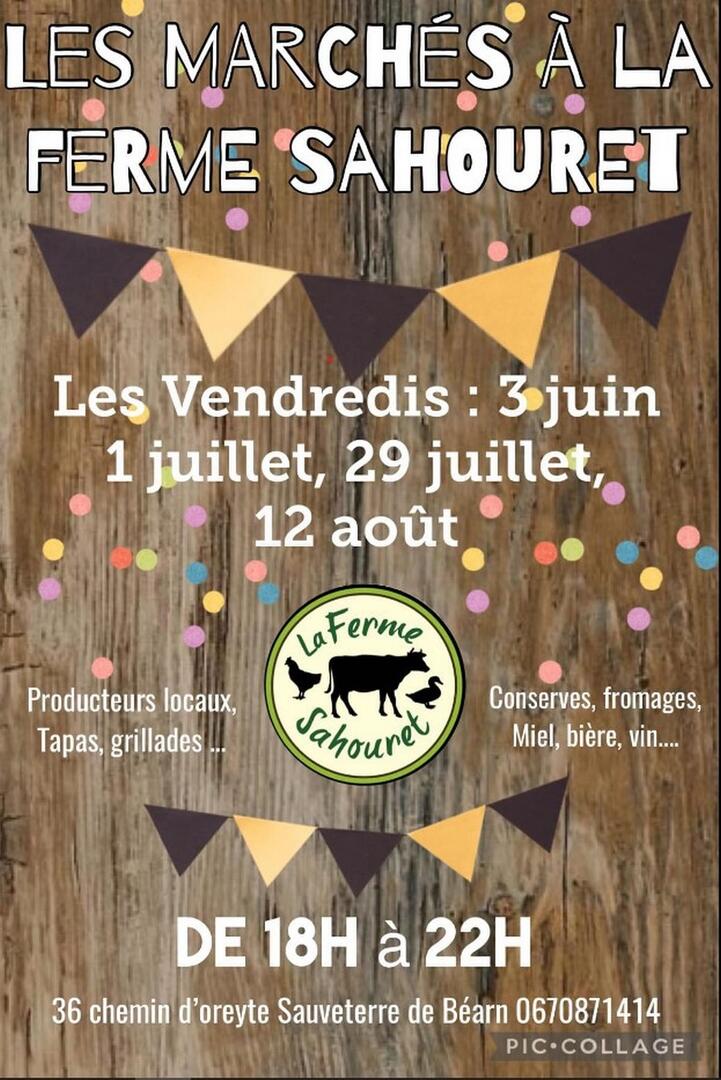 Marché de producteurs locaux à la ferme Sahouret