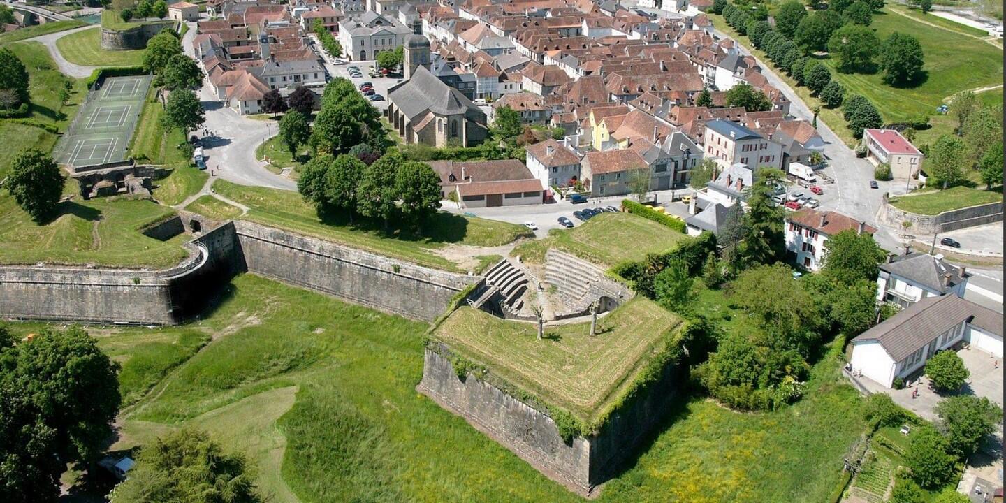 Vue du ciel de Navarrenx