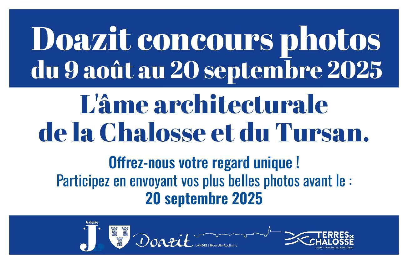 Doazit concours photos "L'âme architecturale de la Chalosse et du Tursan" du 9 août au 20 septembre 2025