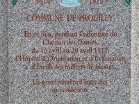 Stèle de l'Hôpital d'Orientation et d'Évacuation - Prouilly
