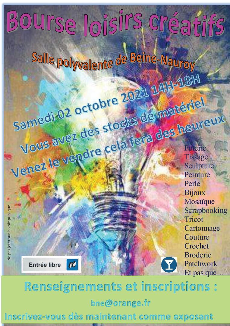Bourse loisirs créatifs - octobre 2021