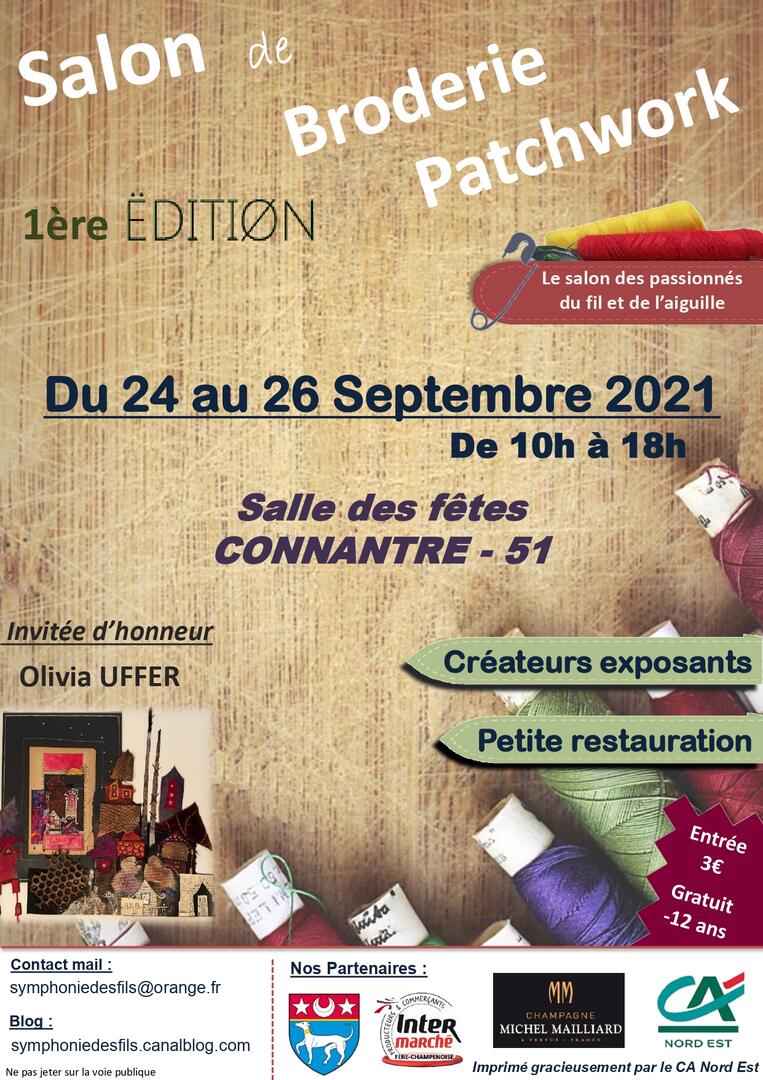 Affiche salon broderie et patchwork 2021