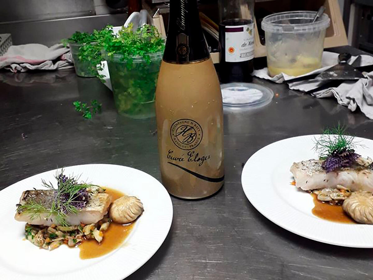 Exemple présentation plat et cuvée