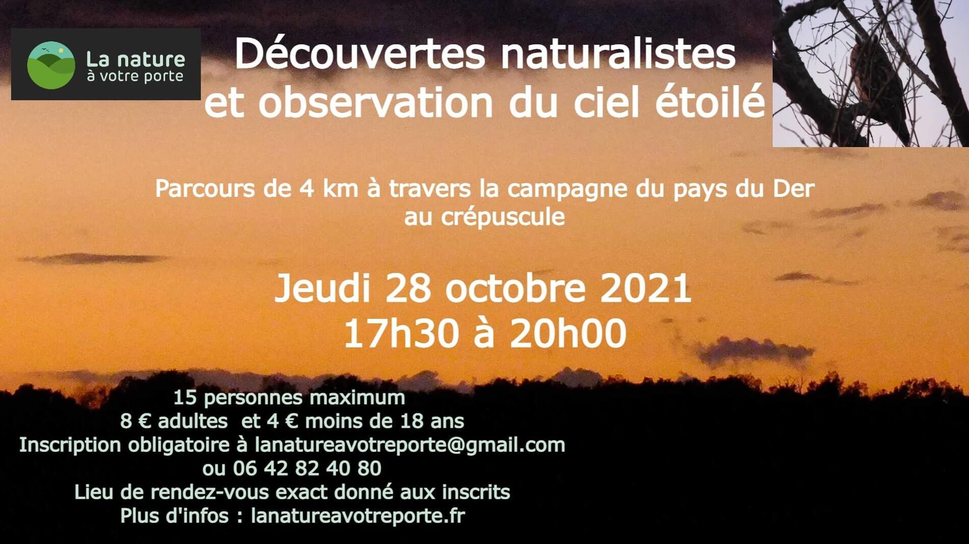 Crepuscule la nature à votre porte