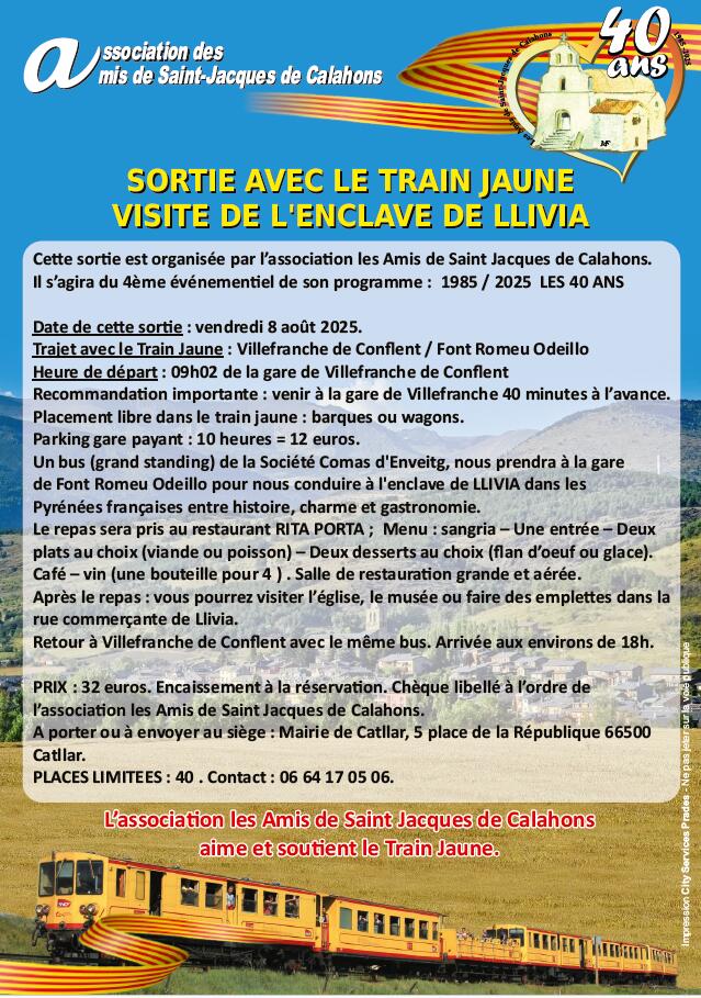 Train Jaune visite de Llivial'enclave de L