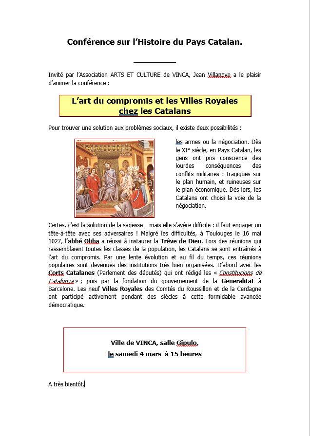 Conference sur l'histoire du Pays Catalan