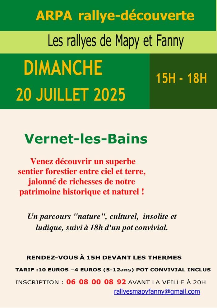 Rallye découverte 20 juillet