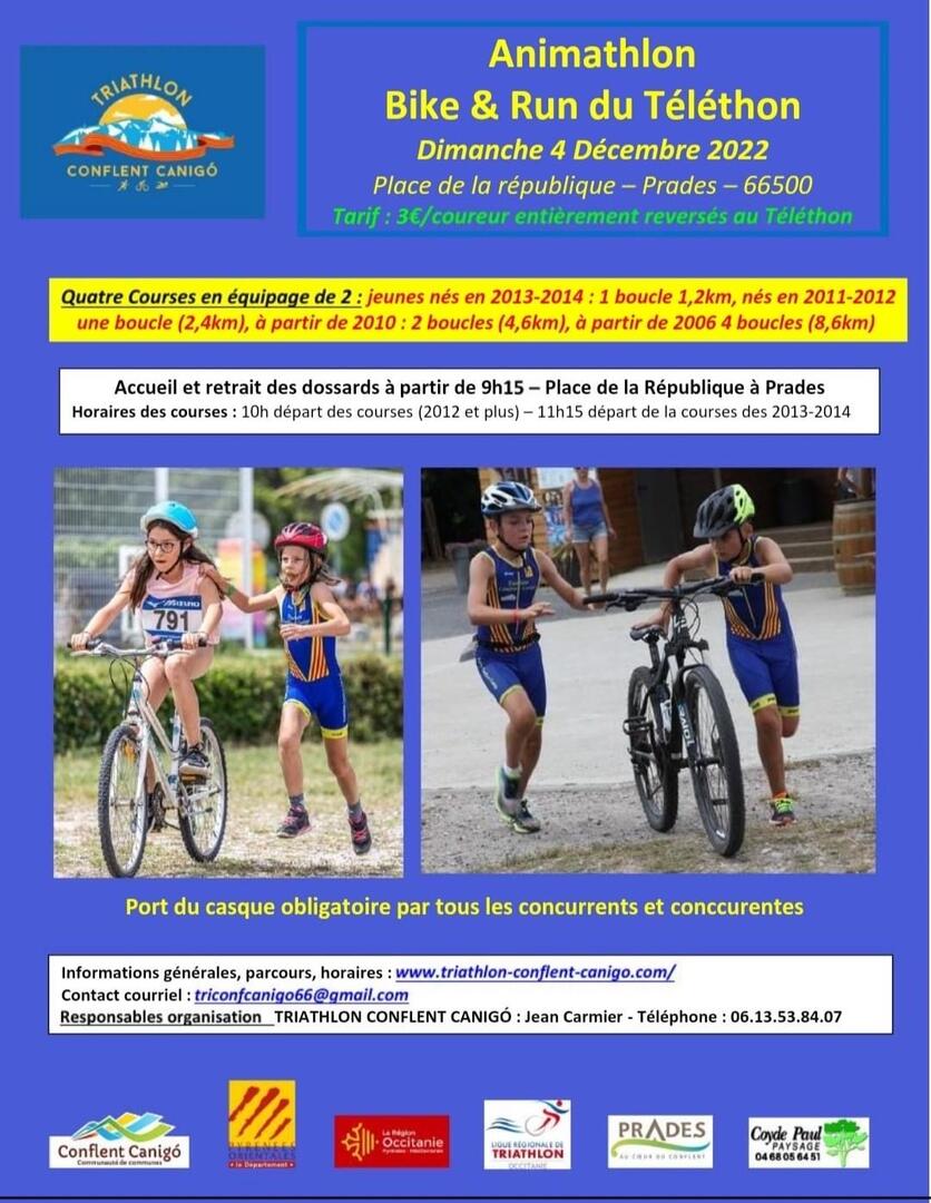 bike and run téléthon prades 4 déc