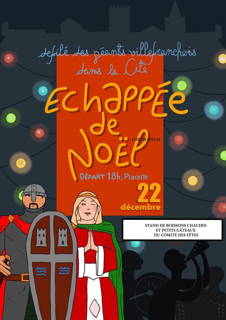echappée de noel défilé des geants vdc 22 dec 18h