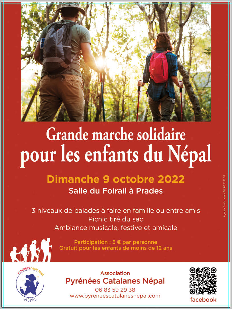 grande marche solidaire Népal 9 octobre Prades