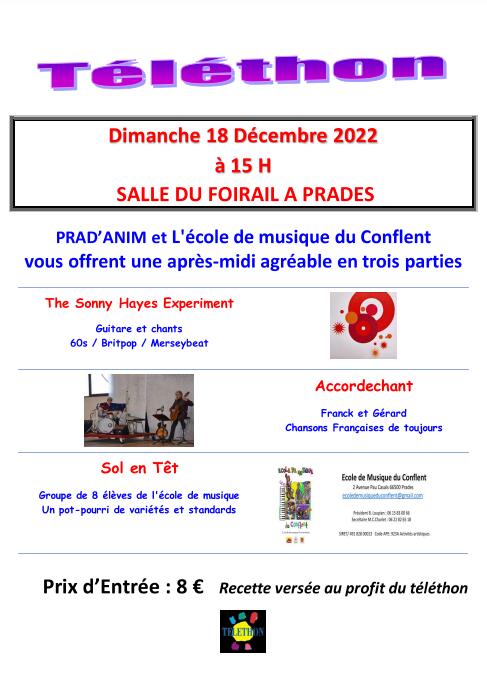 téléthon 18 décembre 2022