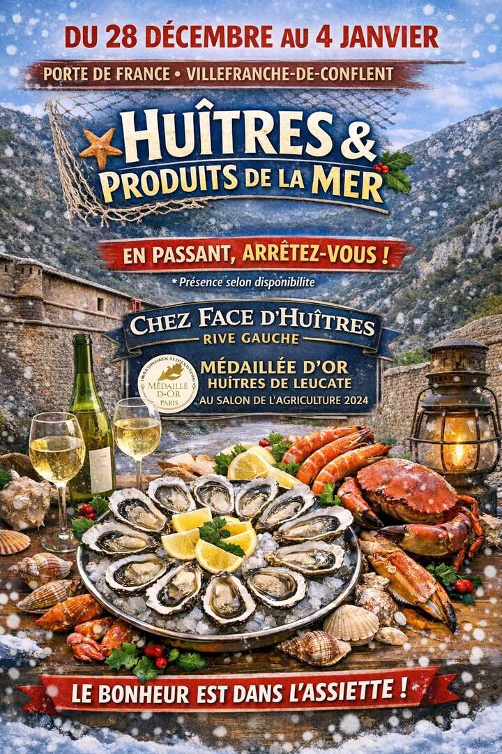 huitres et produits de la mer