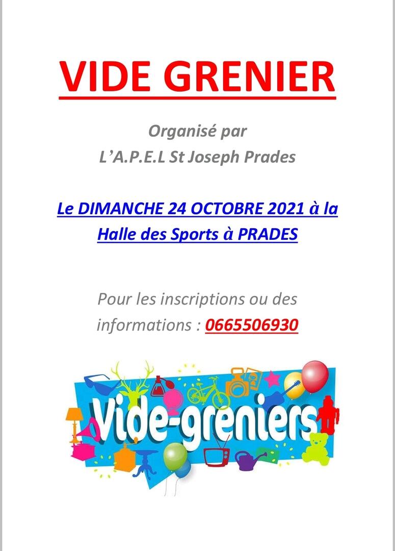 Affiche vide grenier du 24.10