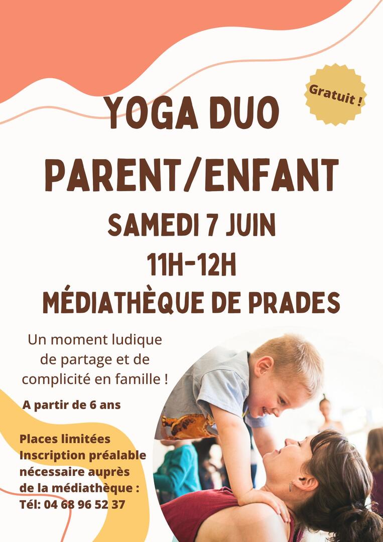 20250607_AFFICHE_JUIN 25_Médiathèque_Atelier Yoga Duo Parent/Enfant - 1