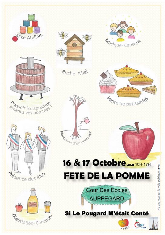 Affiche Fête de la pomme 2021 Auppegard