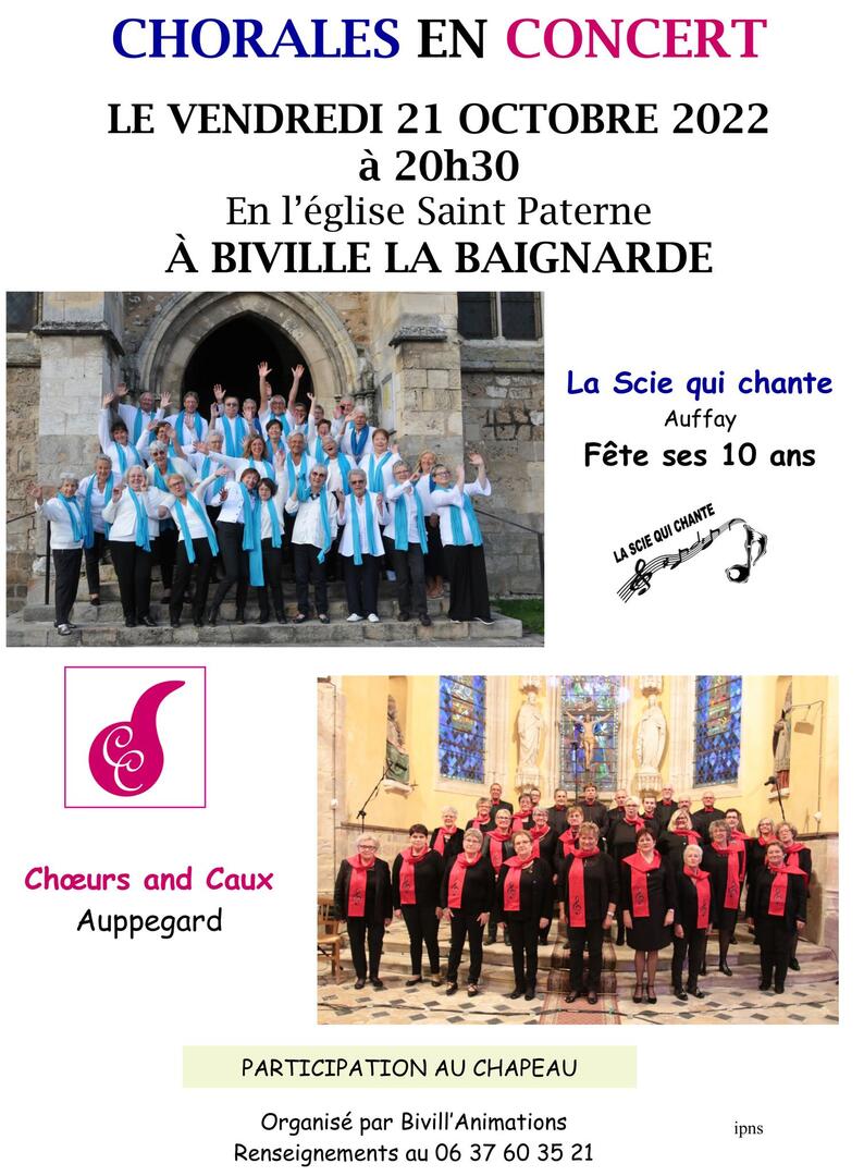 Concert chorales 2022 octobre