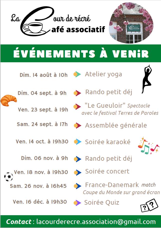 Programme cour de récré août décembre 2022