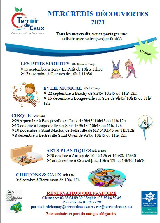 mercredi découvertes programme