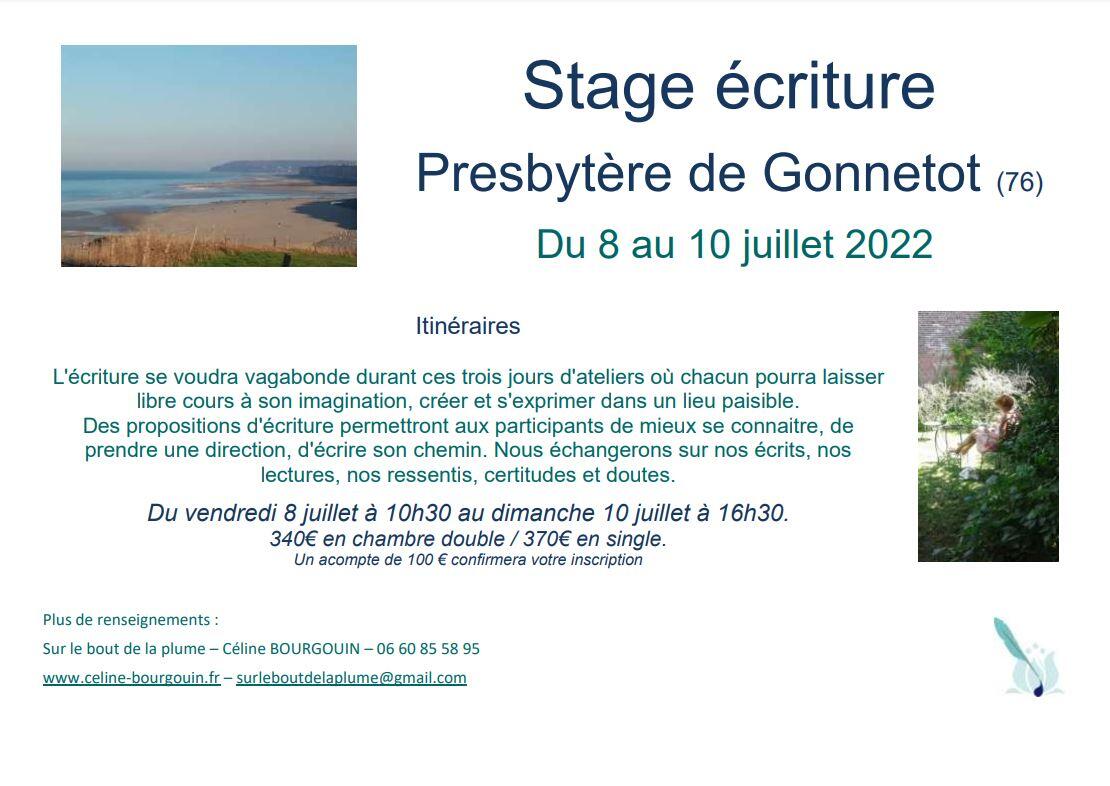 Stage d'écriture itinéraires